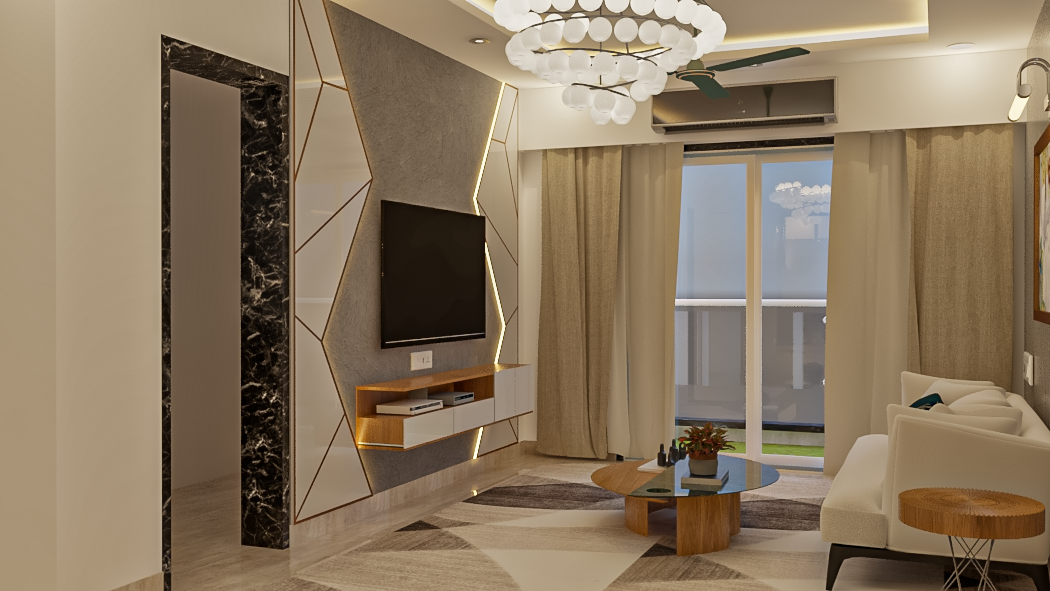 Faceted Feature Wall