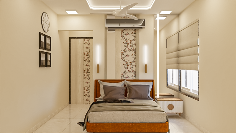Guest Bedroom — Floral Panels